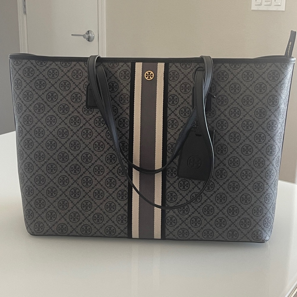 NWT Tory Burch T Monogram Coated Canvas Tote